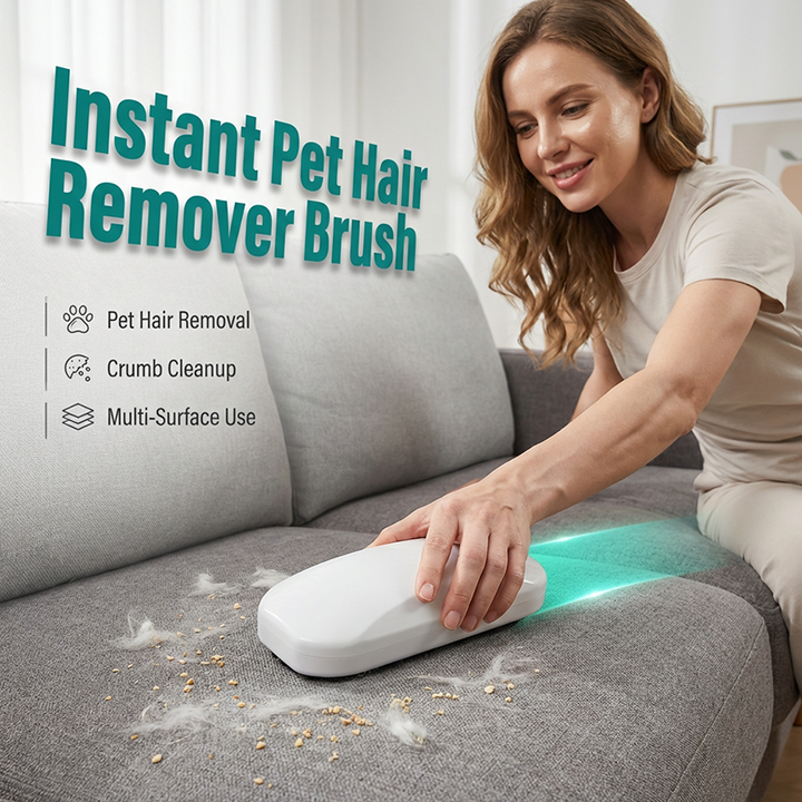 Portable Pet Hair & Crumb Remover Brush🔥- Buy 1 Get 1 Free