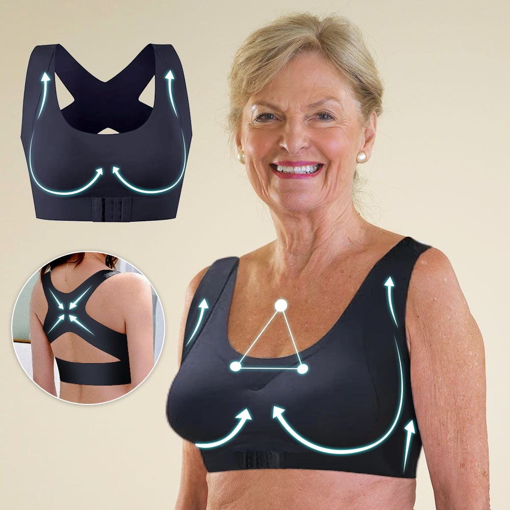 🎉LAST DAY SALE - 50% OFF⚡Front Closure Cross-Back Wireless Posture Bra