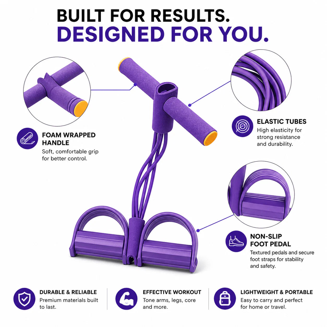 Yoga Pedal Puller Resistance Band With Handles