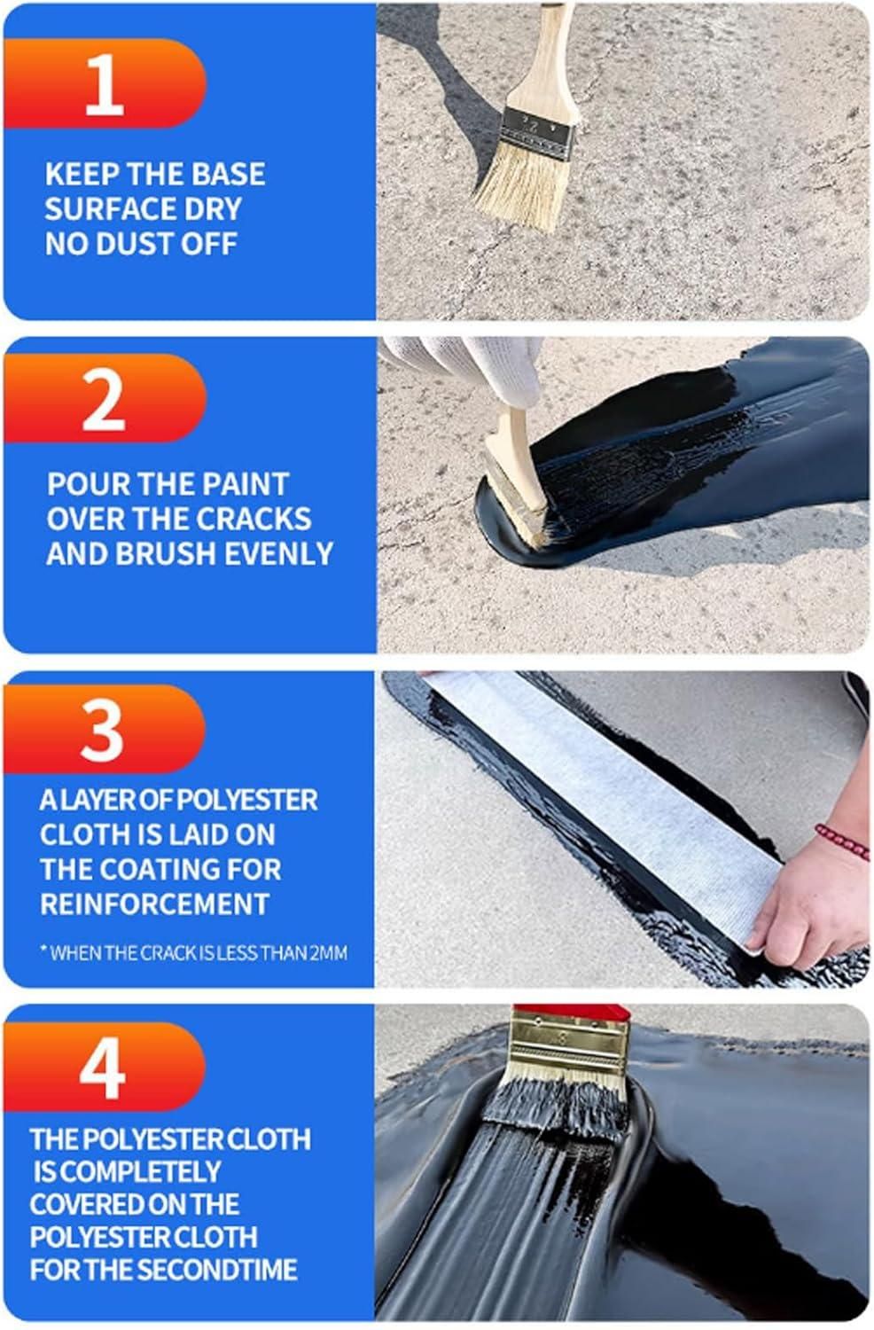 Roof Paint Sealant Transparen Waterproof Multi-Purpose Polyurethane Coating 600 ml (Pack of 2)