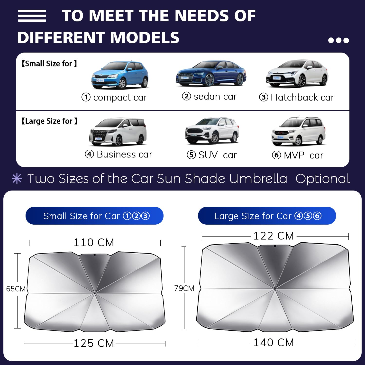 Foldable Car Windshield Sun Shade Umbrella