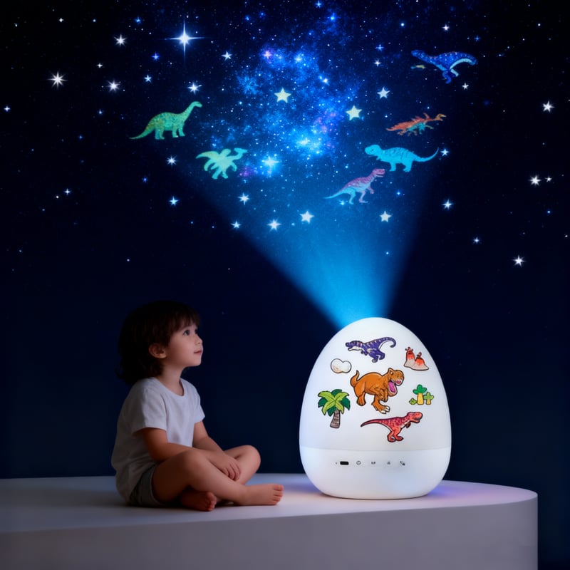 🎄Dinosaur Egg Night Light Projector with Bluetooth Speaker For Kids