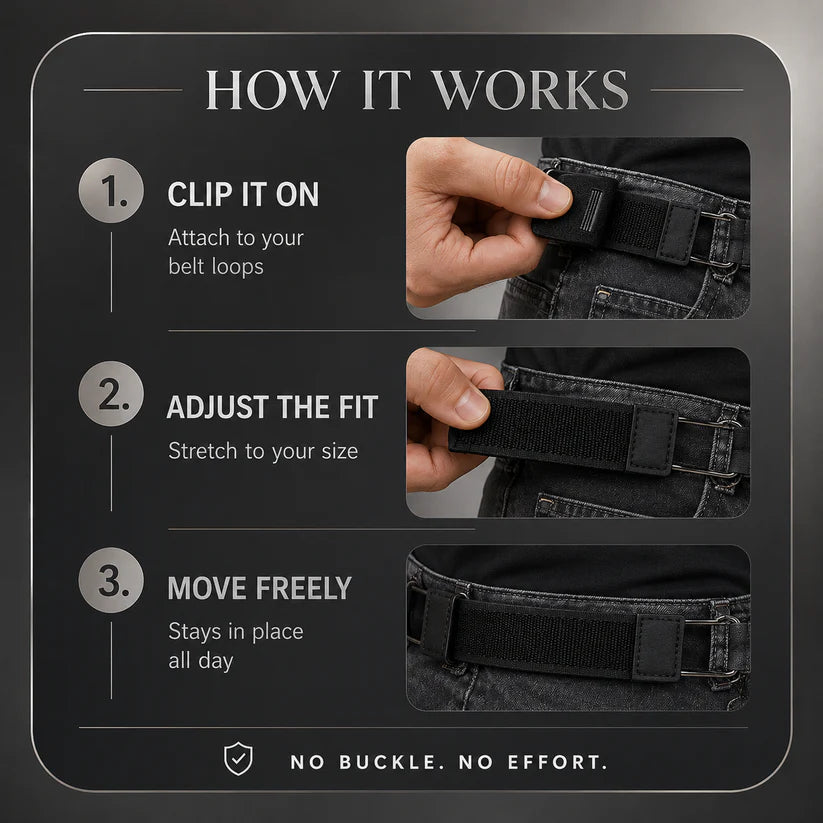 Adjustable Buckleless Elastic Waist Belt Buy 1 Get 1 Free