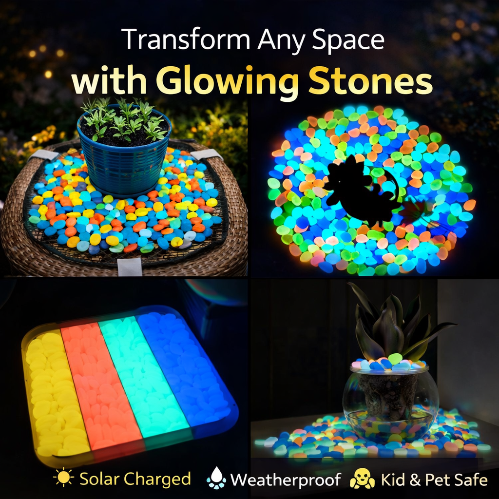Glow-in-the-Dark Garden & Décor Pebbles | BUY 1 GET 1 FREE