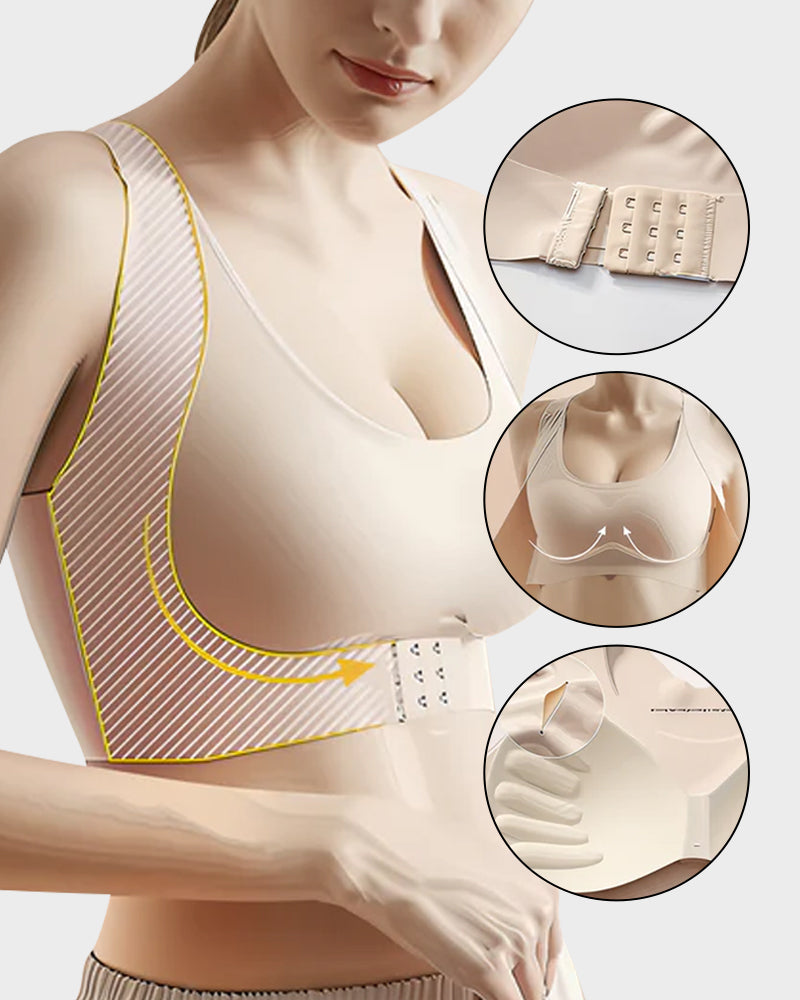 🎉LAST DAY SALE - 50% OFF⚡Front Closure Cross-Back Wireless Posture Bra