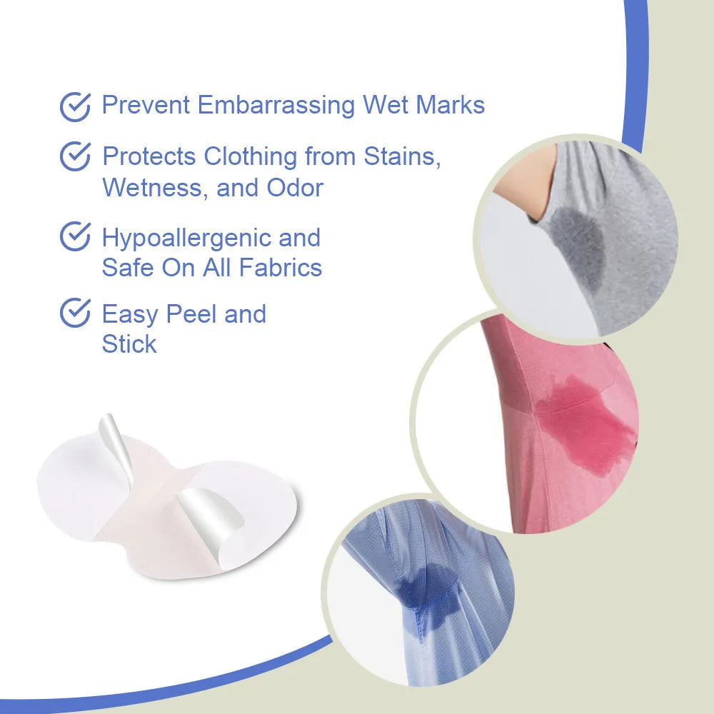 StayDry™ Disposable Underarm Sweat Pads – Super Absorbent Cotton (10 Pieces) | Buy 1 Get 1 FREE