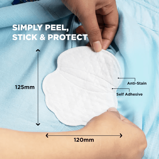 StayDry™ Disposable Underarm Sweat Pads – Super Absorbent Cotton (10 Pieces) | Buy 1 Get 1 FREE
