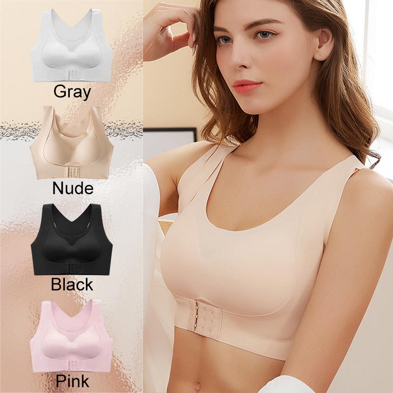 🎉LAST DAY SALE - 50% OFF⚡Front Closure Cross-Back Wireless Posture Bra